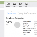 Part of the Azure SQL Management Portal showing some of what can be done.