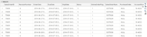 Results of query for export